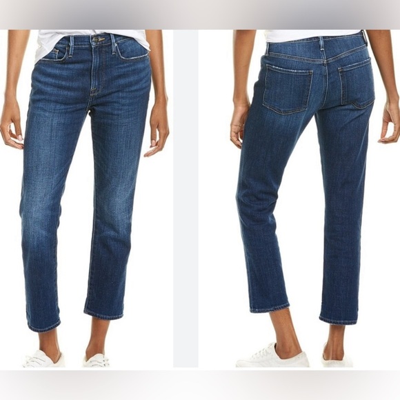 Frame Denim Le Pixie Beau High Rise Slim Boyfriend Crop Jeans Size 25 - Picture 1 of 8